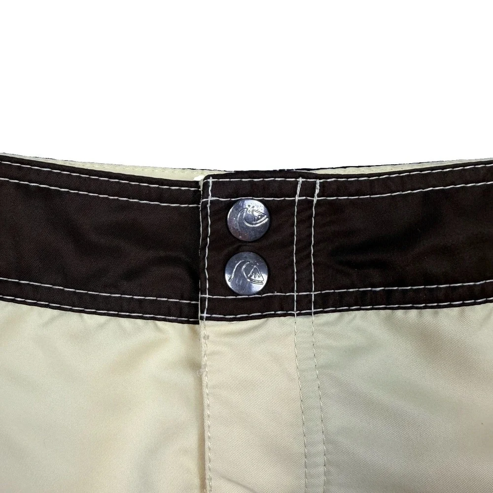 Yellow And Brown Y2K Quiksilver Board Swim Shorts 40 Inch Waist Men's XXL